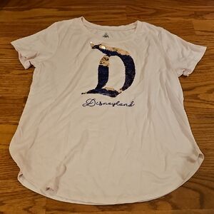 Disney  Gold And Purple Sequin Tee